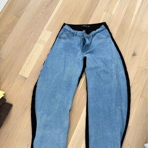 Lioness Blue and Black Denim Jeans